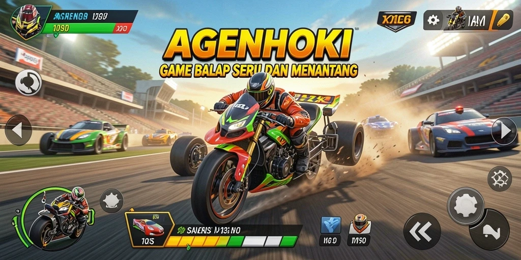 Tampilan menarik gameplay balap AGENHOKI dengan aksi mendebarkan.