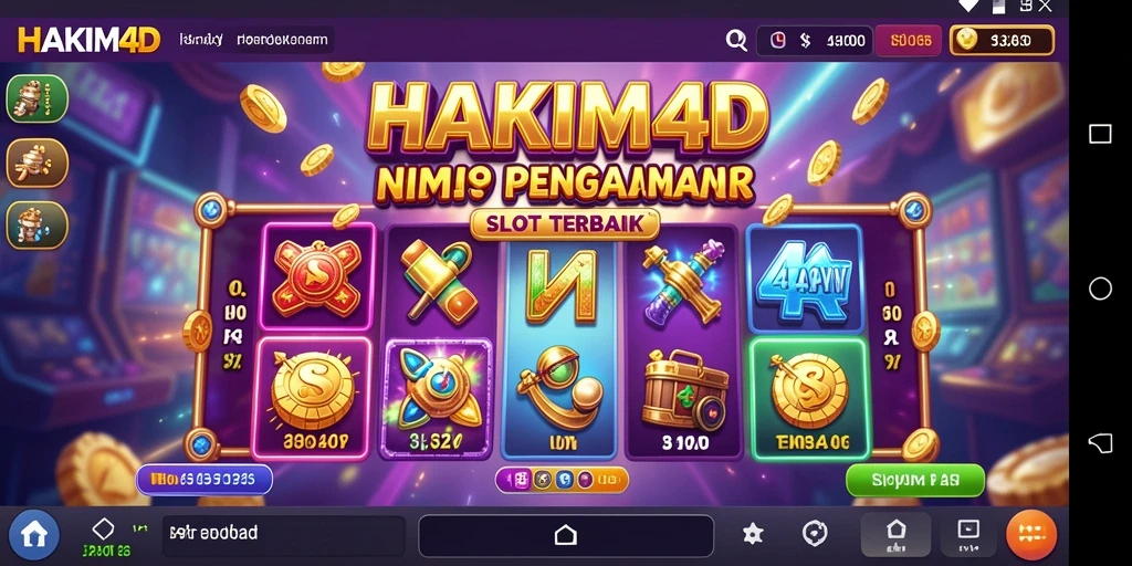 Tampilan menarik dari gameplay Slot HAKIM4D dengan efek visual yang memukau.