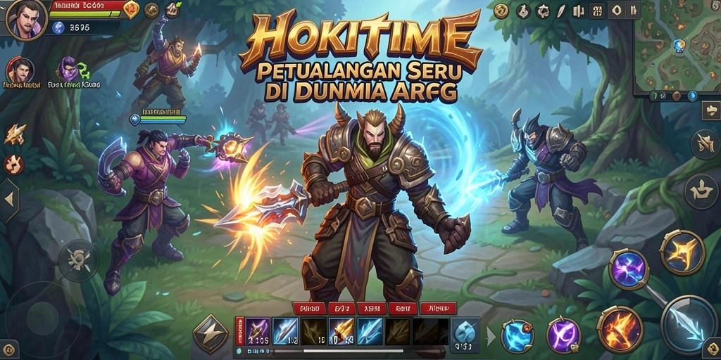 Screenshot gameplay HOKITIME dengan aksi pertarungan seru.