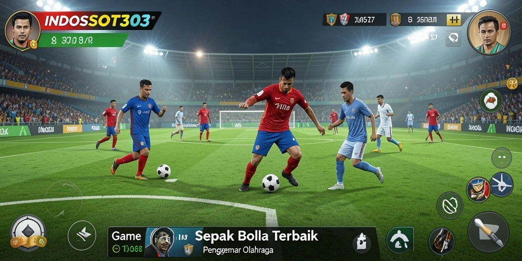 Tampilan gameplay INDOSLOT303 dengan aksi seru dan dinamis di lapangan.