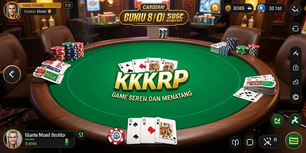 Tampilan seru dari permainan Poker di KKRP.