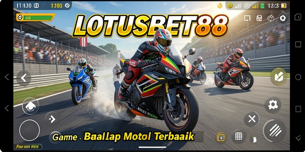 Tangkapan layar gameplay seru dari LOTUSBET88 di lintasan balap.