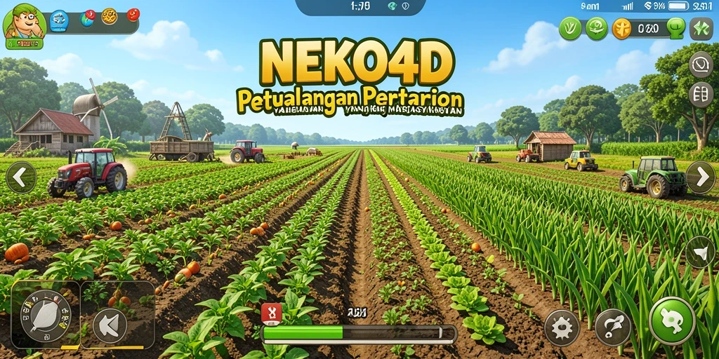 Tampak gambar gameplay seru di NEKO4D dengan aktivitas bertani
