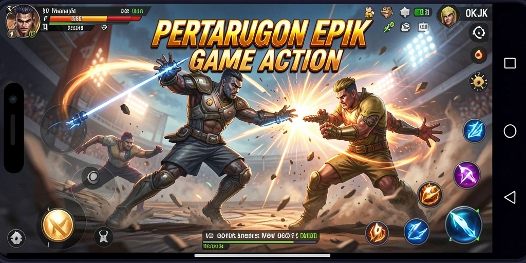 Tampilan gameplay OKJK yang mengasyikkan dan mendebarkan.