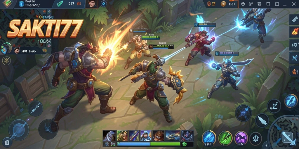 Tampilan karakter dan arena dalam gameplay SAKTI77 yang menegangkan.