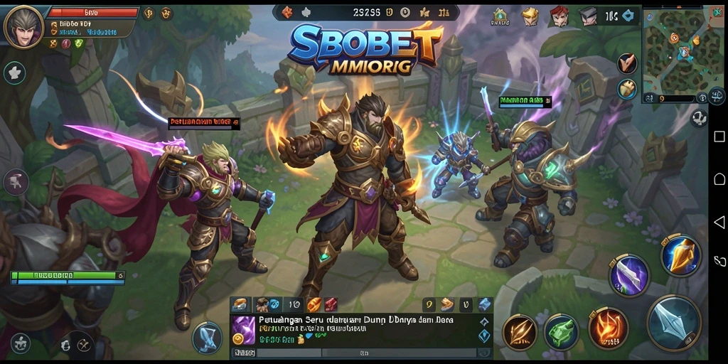 Tampilan gameplay SBOBET dengan aksi seru di dunia MMORPG.