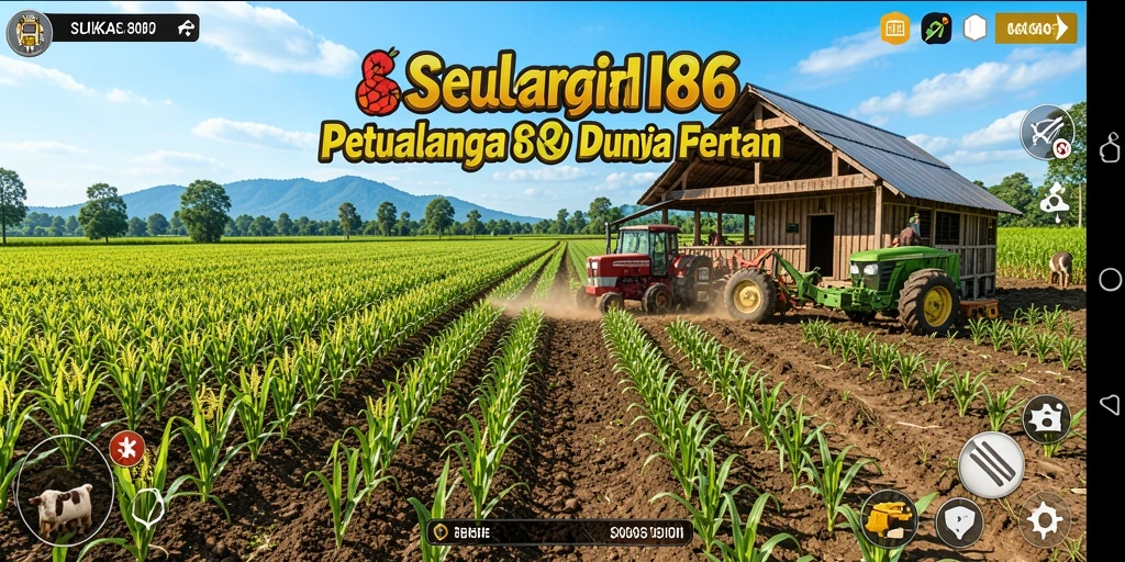 Screenshot gameplay menampilkan keindahan pertanian dalam SUKA86.