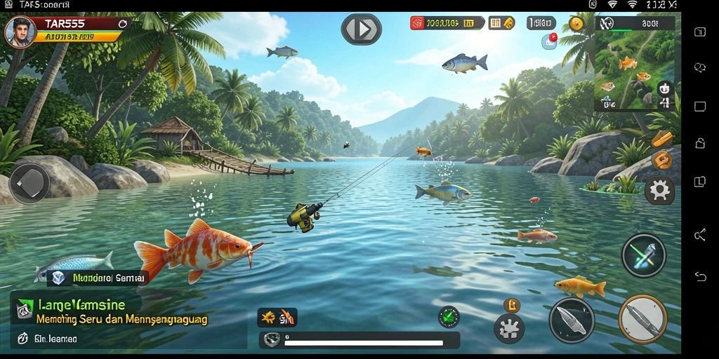 Tangkapan ikan yang mengesankan dalam gameplay TAR555.