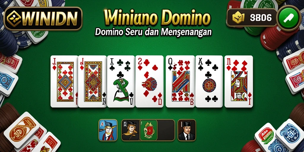 Tampilan gameplay domino yang menarik dan kompetitif.