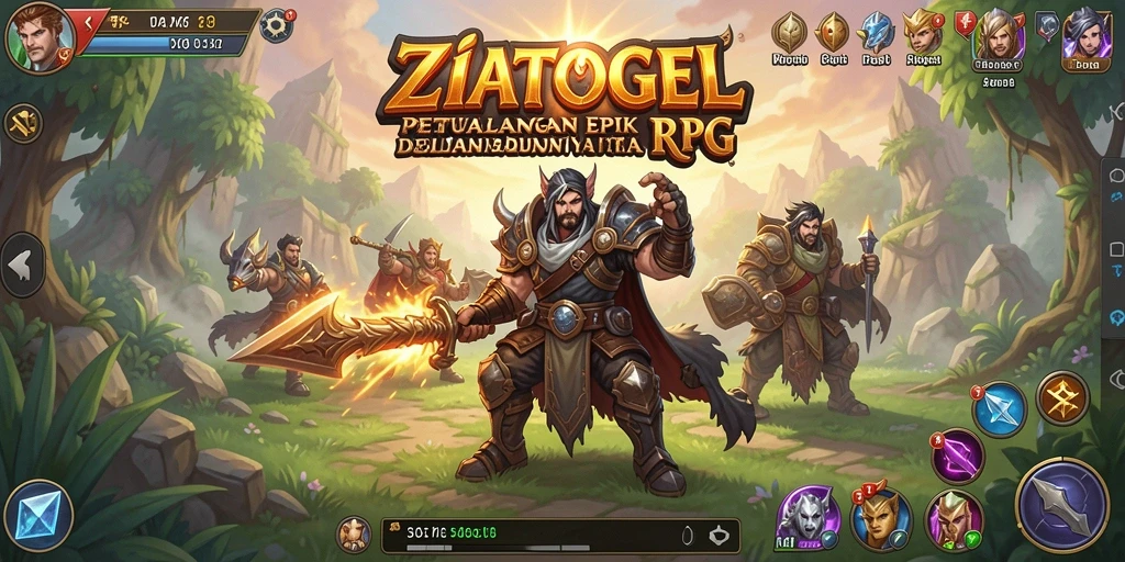 Tampilan gameplay seru dengan aksi petualangan RPG.